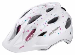Alpina Kinderhelm Carapax JR Weiß Polka Dots Gr. 51-56 Cm