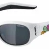 Alpina Sonnenbrille Flexxy Kids Rahmen Weiß Blumen Gloss Glas Sw Kat.