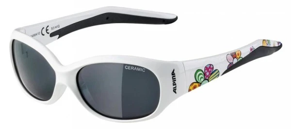 Alpina Sonnenbrille Flexxy Kids Rahmen Weiß Blumen Gloss Glas Sw Kat. 3 Alpina Sonnenbrille Flexxy Kids Rahmen Weiß Blumen Gloss Glas Sw Kat.