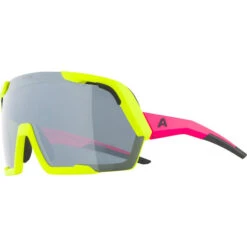 Alpina Rocket Bold Sonnenbrille Pink/gelb -Alpina alpina rocket bold glasses neon pink yellow matt black mirror 5 1