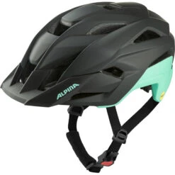 Alpina Stan MIPS Helm Schwarz/türkis